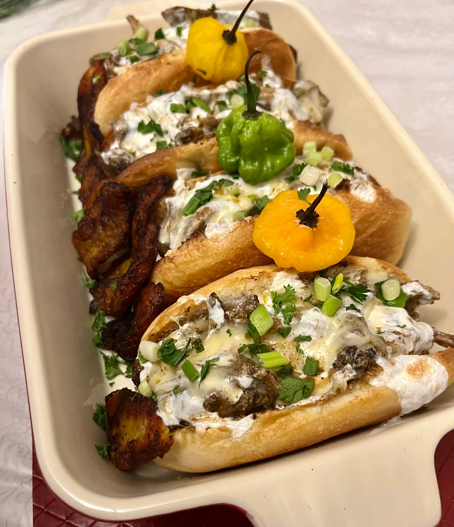 Jerk Chicken Cheese Steaks ( F&F Catering Meals)