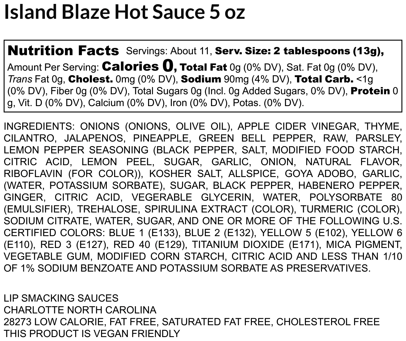 Lip smacking sauce nutrition facts, Lip Smacking sauce, Hot sauce, Hot sauce ingredients, Island Blaze Hot Sauce , Low Calorie Hot Sauce, Caribbean Hot Sauce